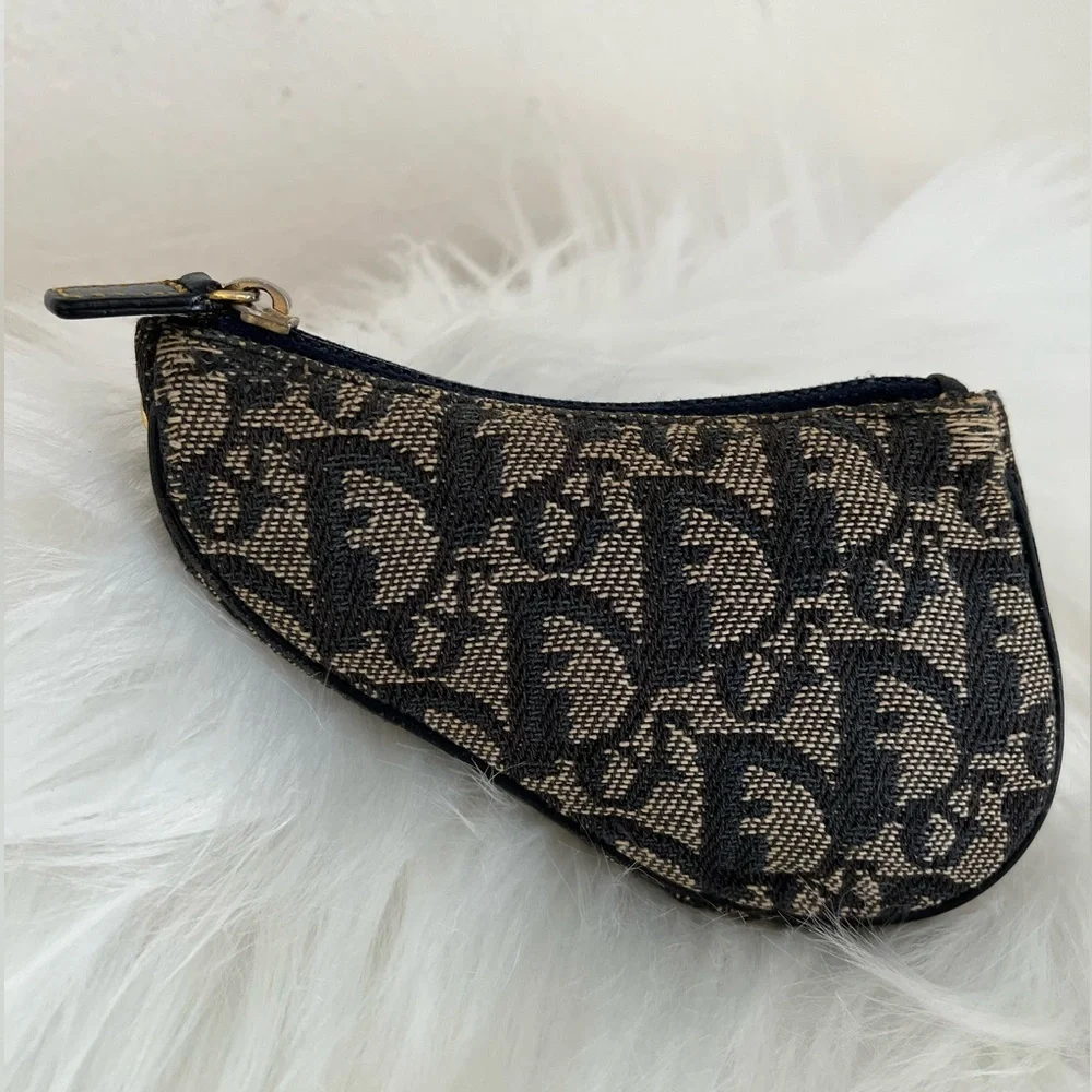 Christian Dior Trotter Coin Purse Oblique Saddle Vintage - Picture 15 of 15